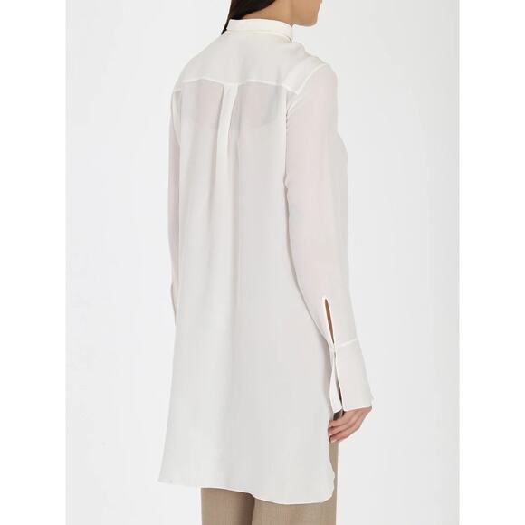 Vintage Chloe Silk Soft Black Bell Sleeve Oversized Tunic Button Down Blouse XS - Picture 3 of 13